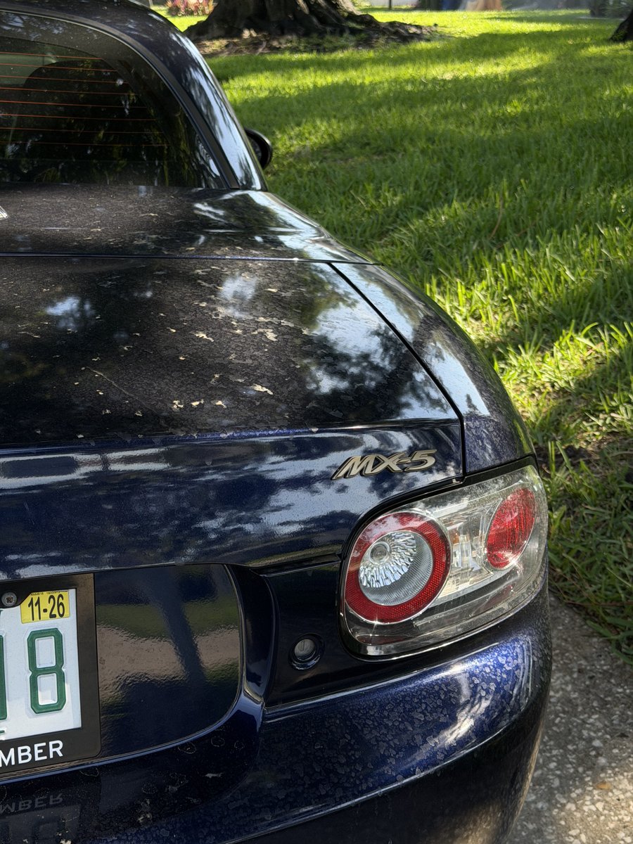 Mazda MX-5 rear before detailing
